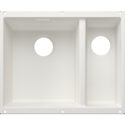 Каменная кухонная мойка Blanco SUBLINE 340/160-U Белый под столешницу, чаша слева, без отводной арматуры (527823)