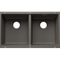 Кам'яна кухонна мийка Blanco SUBLINE 350/350-U Темна скеля під стільницю, без відвідної арматури (527827)