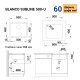 Каменная кухонная мойка Blanco SUBLINE 500-U Антрацит под столешницу без отводной арматуры (527797)