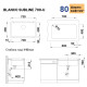 Каменная кухонная мойка Blanco SUBLINE 700-U Черный под столешницу без отводной арматуры (527802)