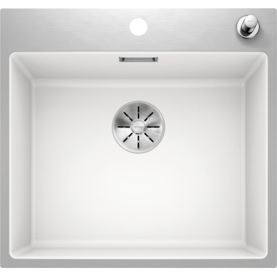 Каменная кухонная мойка Blanco SUBLINE 500-IF/A SteelFrame Белый в уровень со столешницей (524112)