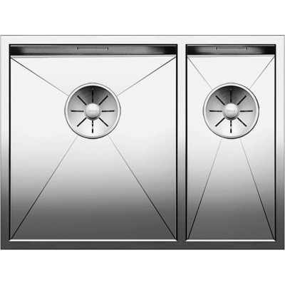 Кухонная мойка с нержавеющей стали Blanco ZEROX 340/180-IF Чаша слева с зеркальной полировкой (521611)