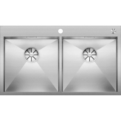 Кухонна мийка з нержавіючої сталі Blanco ZEROX 400/400-IF/A з дзеркальним поліруванням (521648)