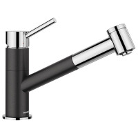 Кухонный каменный смеситель Blanco KANO-S Vario Антрацит\хром (527962)