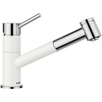 Кухонный каменный смеситель Blanco KANO-S Vario Белый\хром (527964)