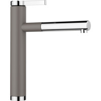 Кухонный каменный смеситель Blanco LINEE-S Хром/Вулканический серый (526956)