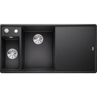 Кам'яна кухонна мийка Blanco AXIA III 6S-F Антрацит чаша ліворуч обробна дошка з безпечного скла в рівень зі стільницею (524669)