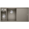Каменная кухонная мойка Blanco AXIA III 6S Серый беж чаша слева разделочный столик из ясеня (524650)