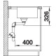 Каменная кухонная мойка Blanco DALAGO 45-F Антрацит в уровень со столешницей (517166)