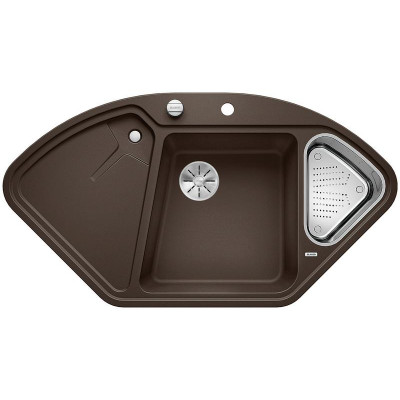 Кам'яна кухонна мийка Blanco DELTA II-F Кава Кутова в один рівень зі стільницею (523675)