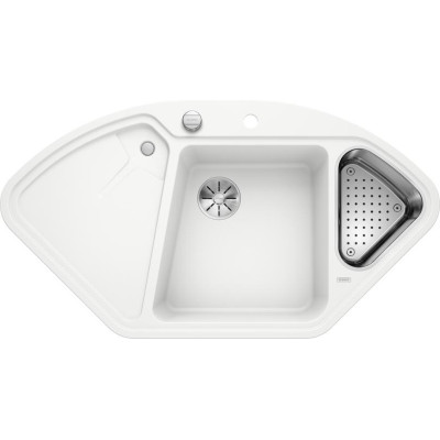 Кам'яна кухонна мийка Blanco DELTA II Білий Кутова (523660)