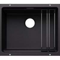 Каменная кухонная мойка Blanco ETAGON 500-U Антрацит под столешницу, без отвоной арматури (527757)