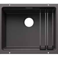 Каменная кухонная мойка Blanco ETAGON 500-U Темная скала под столешницу, без отвоной арматури (527758)