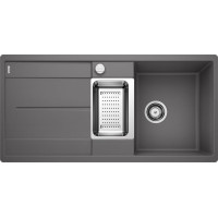 Каменная кухонная мойка Blanco METRA 6 S-F Темная скала в уровень со столешницей (519118)