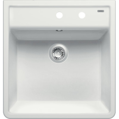 Керамічна кухонна мийка Blanco PANOR 60 Глянцевий Білий з 2 отворами (514501)