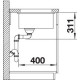 Керамическая кухонная мойка Blanco SUBLINE 500-U Базальт, под столешницу (523739)