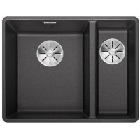 Каменная кухонная мойка Blanco SUBLINE 340/160-F Антрацит в один уровень со столешницей (523568)