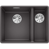 Каменная кухонная мойка Blanco SUBLINE 340/160-F Темная скала в один уровень со столешницей (523569)