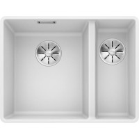 Каменная кухонная мойка Blanco SUBLINE 340/160-F Белый в один уровень со столешницей (523571)
