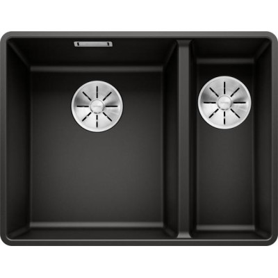 Каменная кухонная мойка Blanco SUBLINE 340/160-F Черный в один уровень со столешницей (525984)