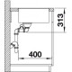 Каменная кухонная мойка Blanco SUBLINE 340/160-F Алюметаллик в один уровень со столешницей (523570)