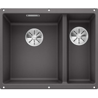 Кам'яна кухонна мийка Blanco SUBLINE 340/160-U Темна скеля під стільницю чаша ліворуч (523549)