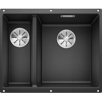 Каменная кухонная мойка Blanco SUBLINE 340/160-U Антрацит под столешницу чаша справа (523558)