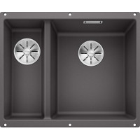Кам'яна кухонна мийка Blanco SUBLINE 340/160-U Темна скеля під стільницю чаша праворуч (523559)