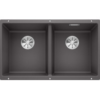 Кам'яна кухонна мийка Blanco SUBLINE 350/350-U Темна скеля під стільницю (523575)