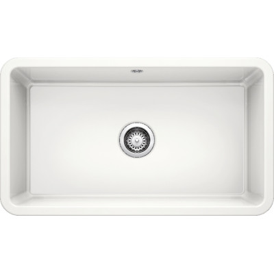 Керамічна кухонна мийка Blanco VILLAE Single Глянцевий Білий, під стільницю (525163)