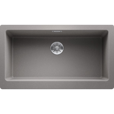 Кам'яна кухонна мийка Blanco VINTERA XL 9-UF Алюметалік, під стільницю (526103)