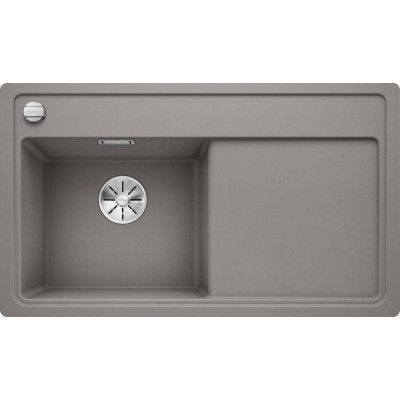 Кам'яна кухонна мийка Blanco ZENAR 45S-F Алюметалік чаша ліворуч в рівень зі стільницею (523821)