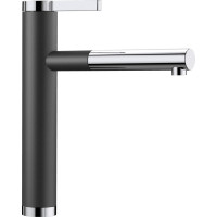 Кухонный каменный смеситель Blanco LINEE-S Хром/Антрацит (518438)