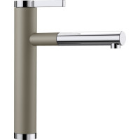 Кухонный каменный смеситель Blanco LINEE-S Хром/Серый беж (518446)